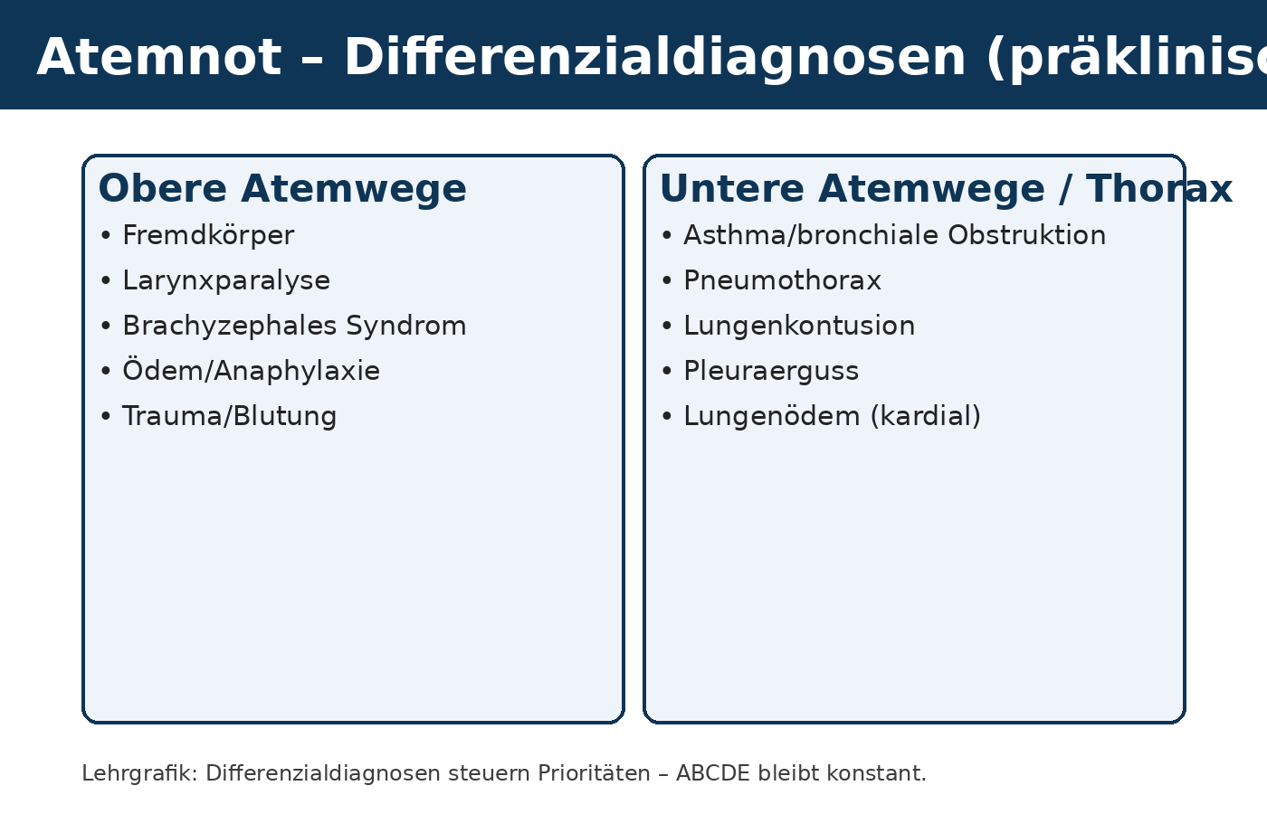 Atemnot &ndash; Differenzialdiagnosen