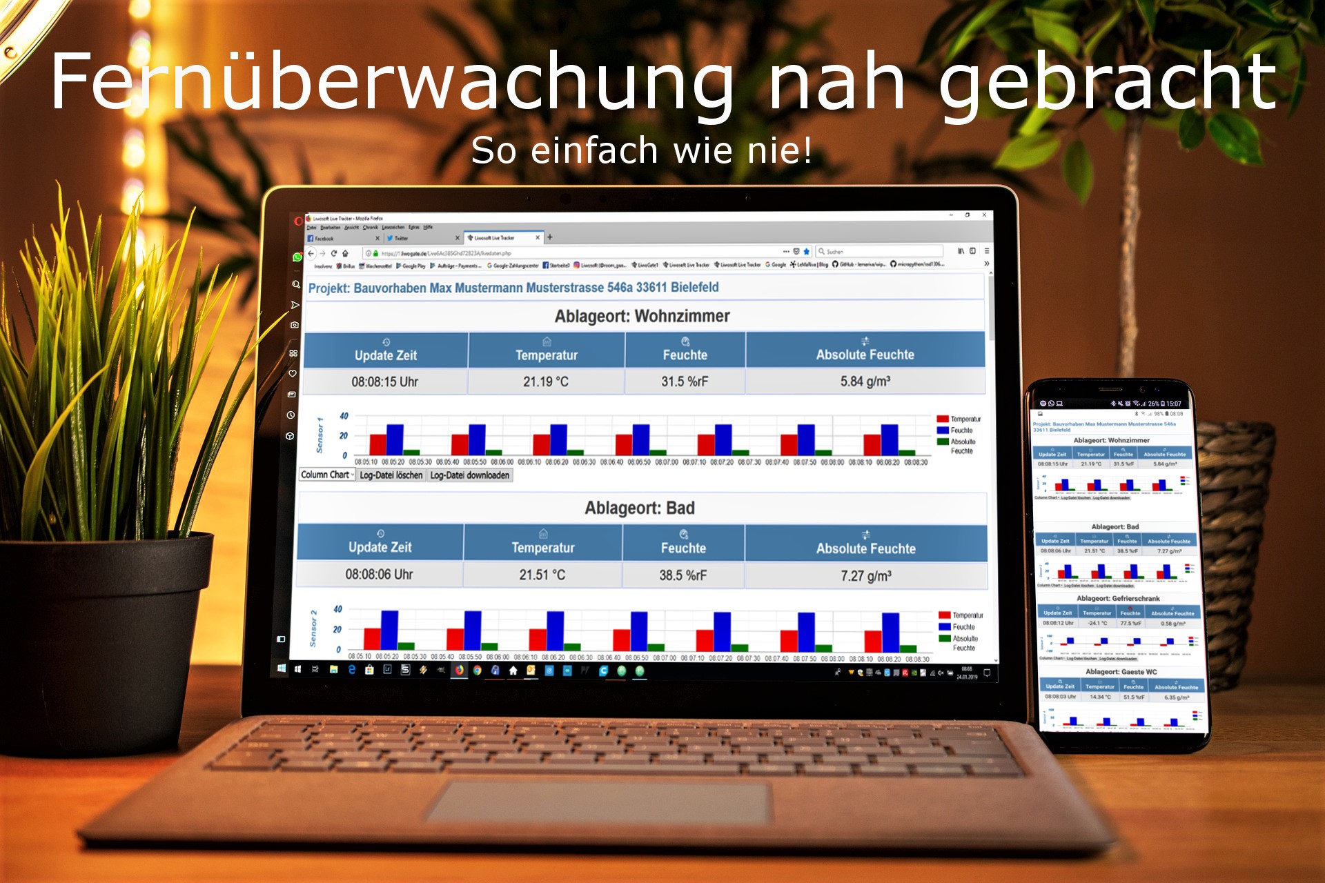 5 Raumklima Fernkontrolle